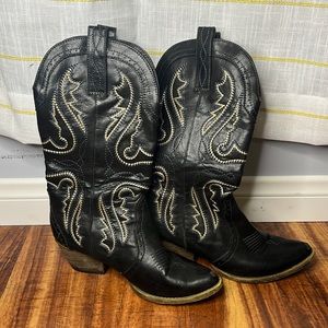 Black Cowboys Boots